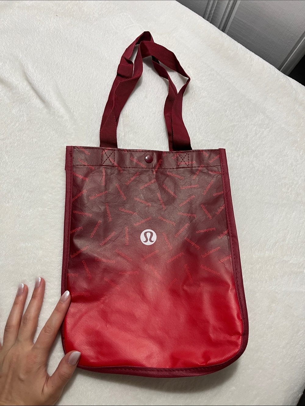 *free with purchase* lululemon athletica Burgundy to Red Ombre Logo Tote